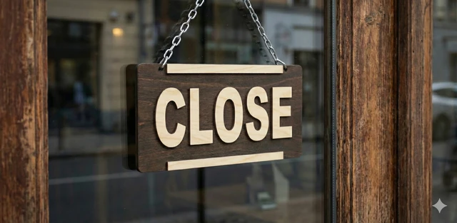 Wooden Reversible Hanging Door Signage - Rustic 3D Letter Design (8 x 4 Inches, Brown) - 3D