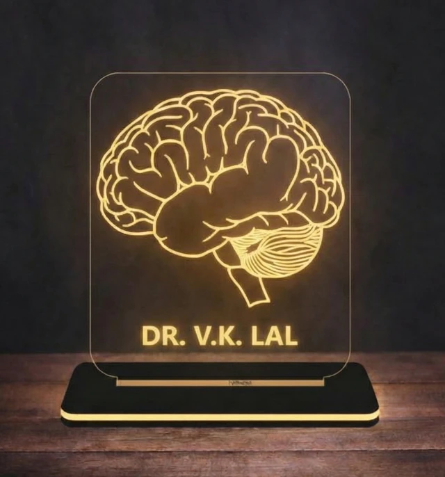 Custom Doctor Led SIgn Brain Sign Table Lamp  5x6 Inch 
