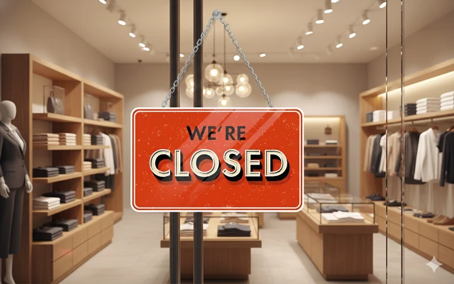 Reversible "WE'RE OPEN / SORRY WE'RE CLOSED" MDF Wood Hanging Sign Board | 11x5 Inch Sleek Design for Shops, Cafes, and Offices