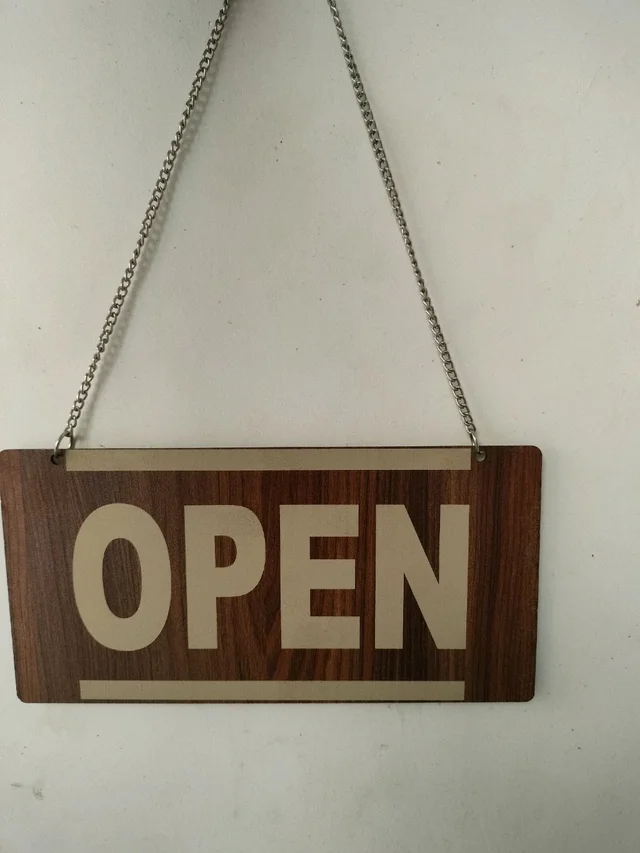 OPEN Close Wooden name Hanging 