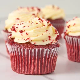 Slice Red Velvet Cupcake