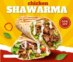 Chicken shawarma salad