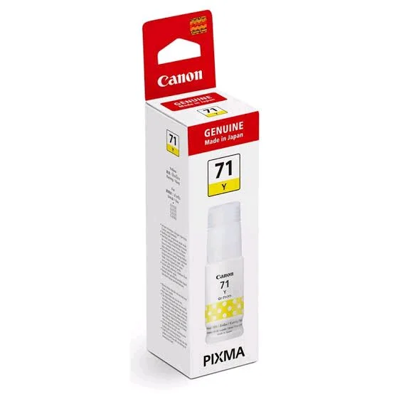 Canon PIXMA GI71Y Yellow Ink bottlefor G1020,G2020,G3020,G2060,G3060, G1737,G2770,G3770,G4770, G1730,G2730,G3730