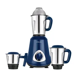 Bajaj Military Series Glamore 800W Mixer Grinder | 3 Stainless Steel Military Grade Jars* | DuraCut® Blades | 2 Yrs Warranty 【Royal Blue】