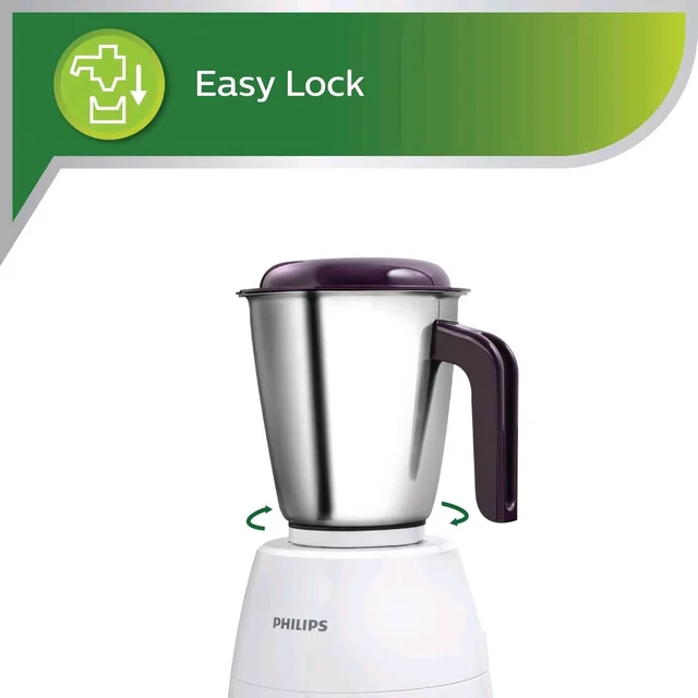 Philips PHILIPS HL7505 500W Mixer Grinder (White and Purple