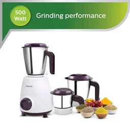 Philips PHILIPS HL7505 500W Mixer Grinder (White and Purple