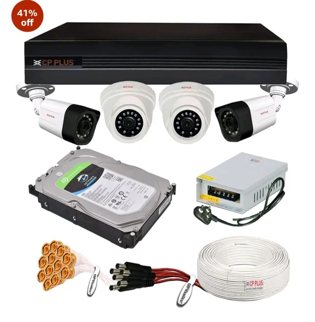 Cp Plus CP PLUS Wired 1080P HD Camera Combo Set with 4Ch DVR, 2 Dome 2 Bullet Cameras, 500gbHDD, Power Supply, 90 Mtr Cable, Audio Mic and Connectors
41%
off
