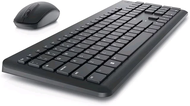 Dell KM3322W Wireless USB Keyboard and Mouse Combo, Anti-Fade & Spill-Resistant Keys, up to 36 Month Battery Life, 3Y Advance Exchange Warranty - Black