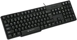 ZEBRONICS K20, Wired Keyboard, 104 Keys, 1.2m Cable, ₹ Key, UV Coated Keys, USB Interface, Retractable Stand, Plug and Play
