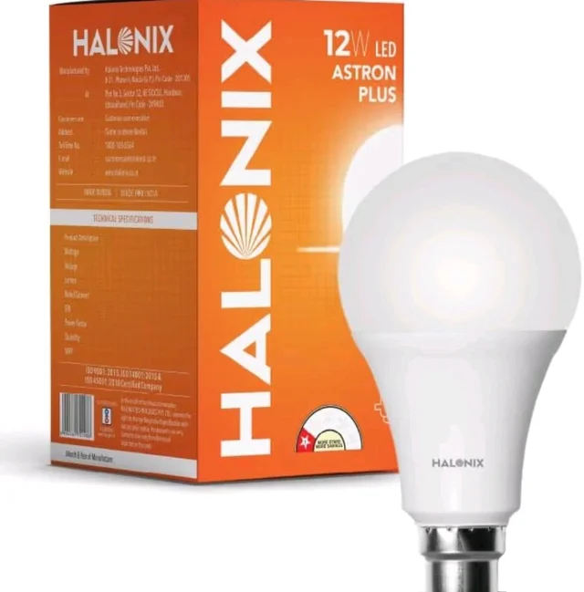 HALONIX Halonix 12W B22 Base LED Bulb – Cool Daylight (6500k) | Energy Efficient | Best led bulb for home | Surge Protection up to 4KV | Rated Life 15000 Hrs | for Home & Office |Pack of 1