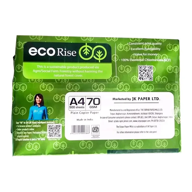 GENERIC Copier Paper Eco Rise A4 Size 70 GSM 1 Ream 500 Sheets (Pack of 10)