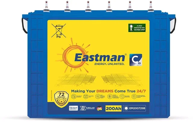 Eastman EM20072SB | Eastman 200Ah Tall Tubular Solar Battery | Warranty 72 (36+36) Months for Home & Office
14%
off