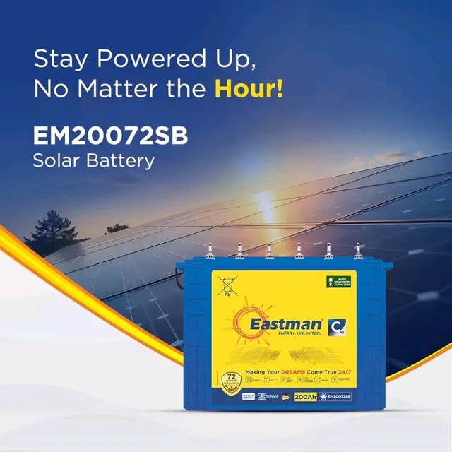 Eastman EM20072SB | Eastman 200Ah Tall Tubular Solar Battery | Warranty 72 (36+36) Months for Home & Office
14%
off
