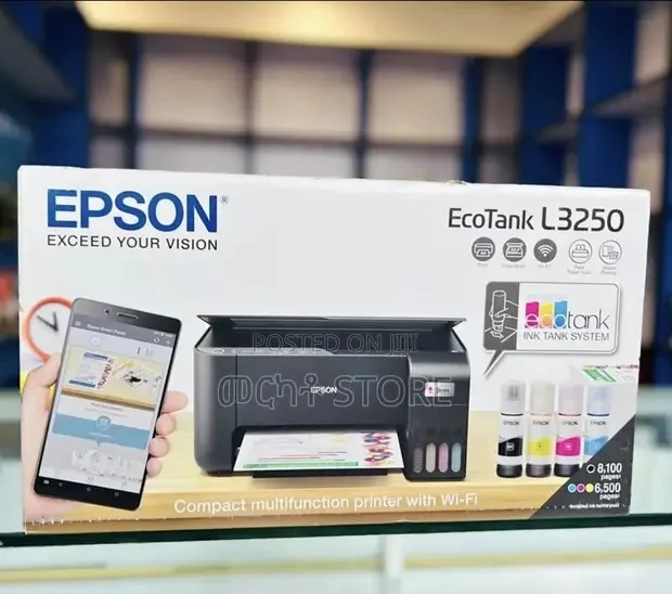 Epson L3250 Inktank Multi-function Colour Wi-Fi Printer, speed up to 10 PPM (Black) & 5 PPM (Colour)