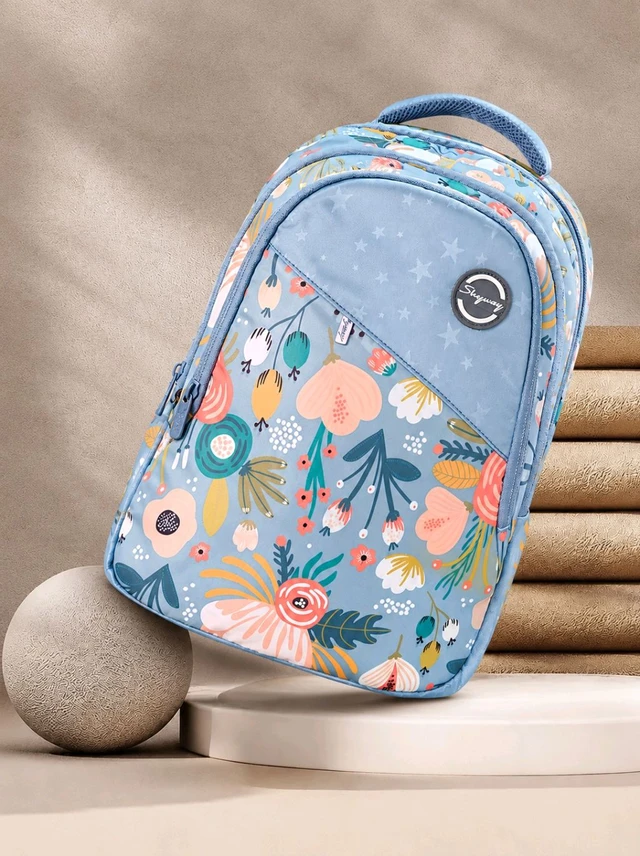 Skyway Floral Print School Backpack for Girls | Lightweight Kids Backpack | Model 370