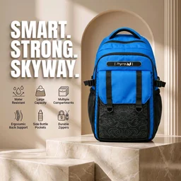 Skyway Smart Strong Backpack | Water Resistant | Large Capacity | Multi-Compartment School, College & Travel Bag
