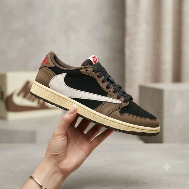Nike Air Jordan 1 Low X Travis Scott Mocha (First Copy)