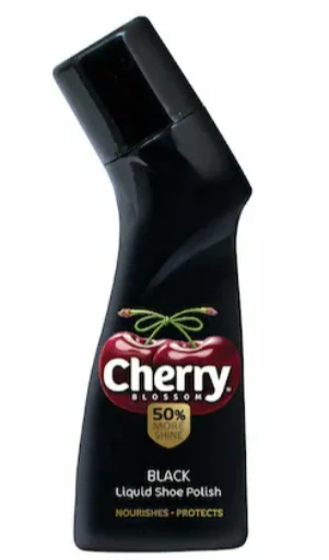Cherry blossom black liquid shoe polish 75ml