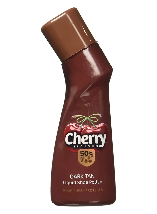 Cherry blossom dark tan liquid shoe polish 75ml