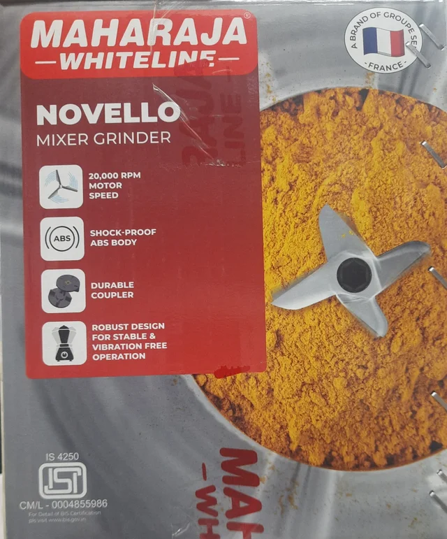 Maharaja whiteline Novello mixer grinder- MX-259 - -, White & lavender