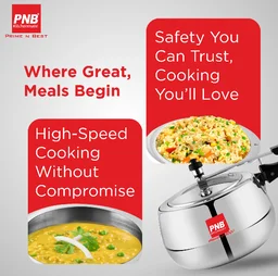 PNB Gem Aluminium pressure cooker IL 3.5Ltrs.- 5years warranty- with heavy induction base