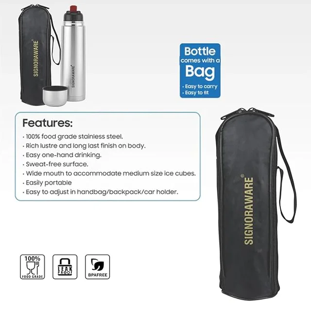 Signoraware bullet vacuum insulated stainless steel bottle-500ml-4424-1U