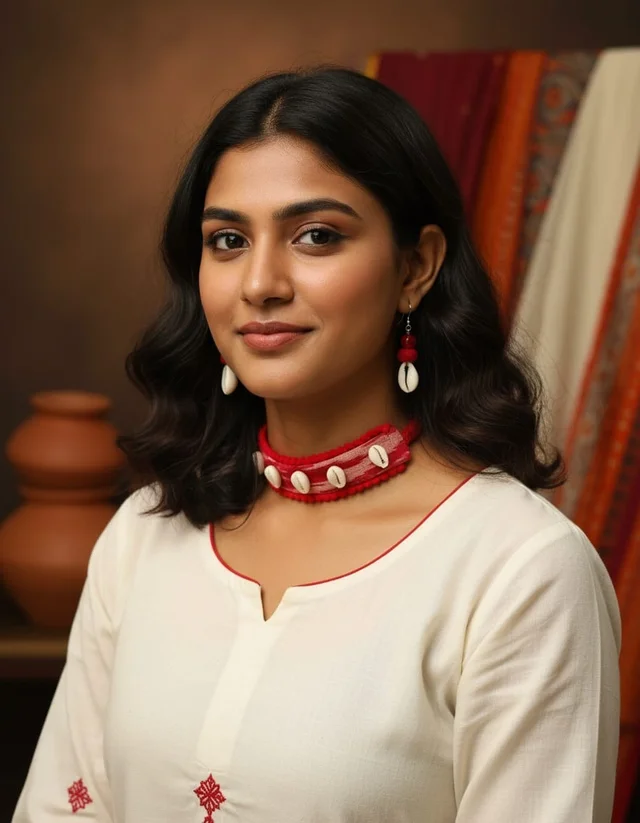 Red Gamcha Choker