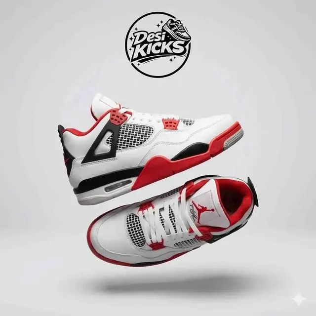 Retro 4 Fire Red - UK 6