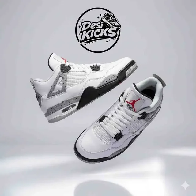 Retro 4 White Oreo - UK 7