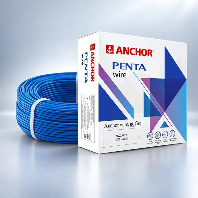 ANCHOR PENTA 1.00 SQ.MM COPPER WIRE 90 MTR