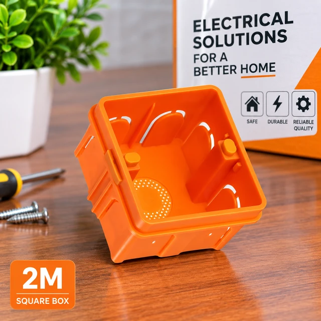 JOULEMART 2 MODULAR CONCEAL PVC BOX WITH BRASS INSERT - Web Orange