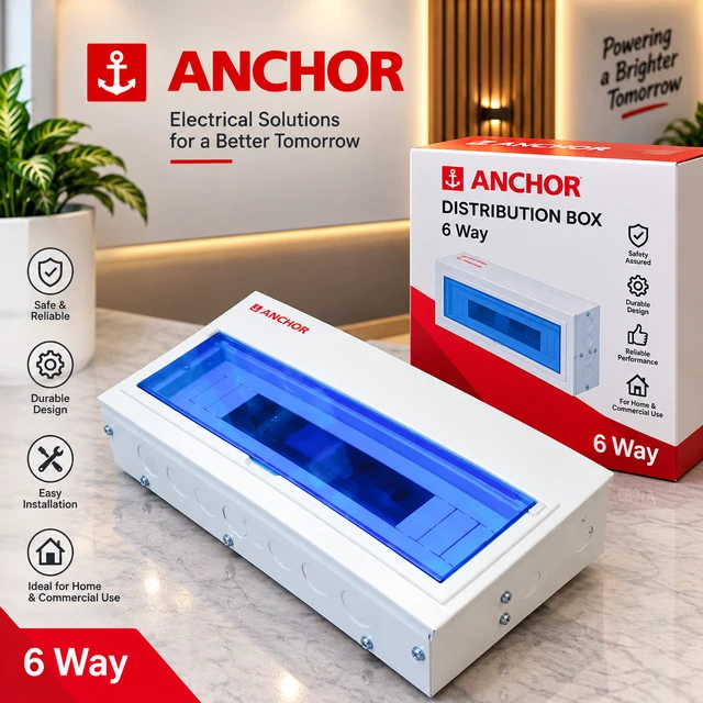 TRANSPARENT 6 WAY DISTRIBUTION BOX 