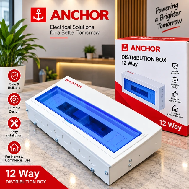 TRANSPARENT 12 WAY DISTRIBUTION BOX