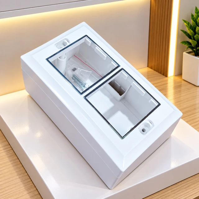 SURFACE 4 MODULAR GANG BOX - WHITE CROME