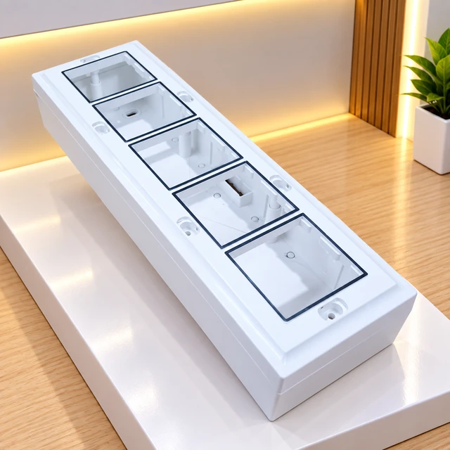 SURFACE 10 MODULAR GANG BOX - WHITE CROME