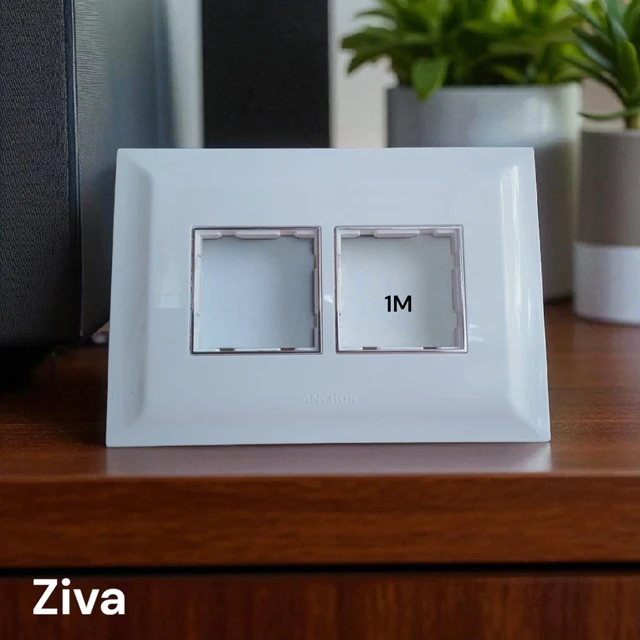 ANCHOR ZIVA 1 MODULAR WOODEN COVER PLATE ( WHITE ) - WHITE