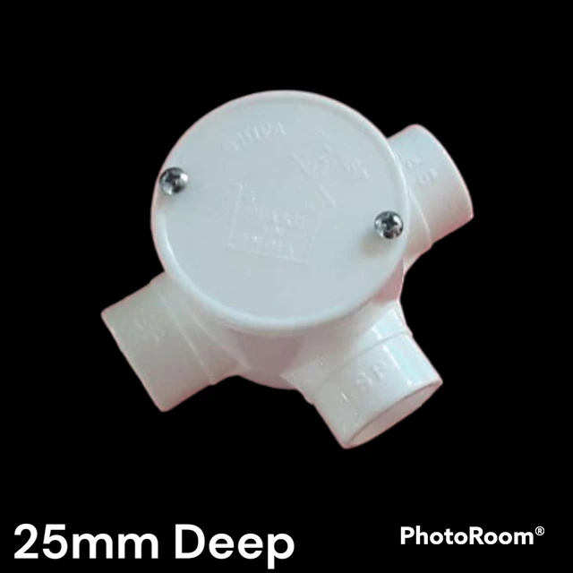 DEEP 25 MM PVC R J BOX 3 WAY