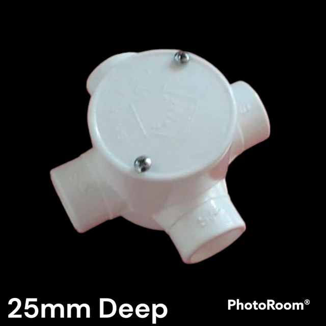 DEEP 25 MM PVC R J BOX 4 WAY