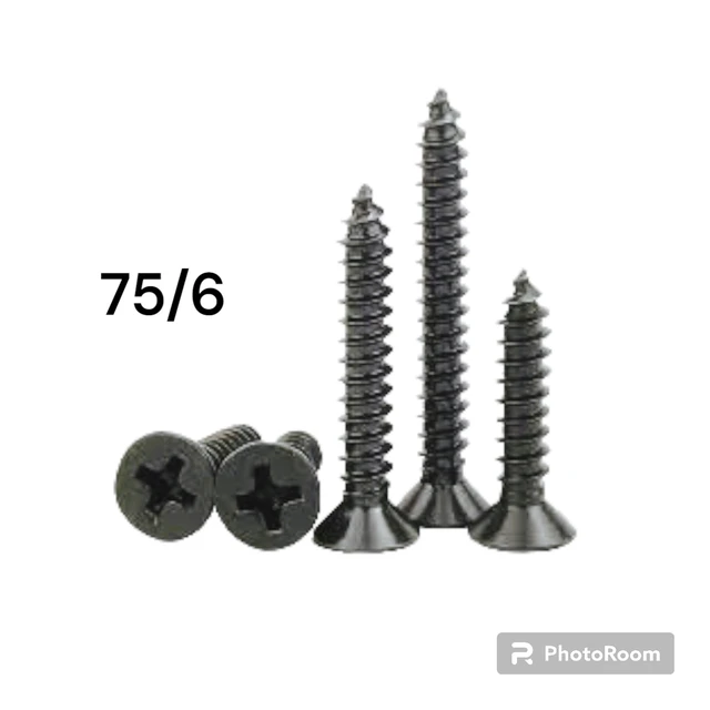 75 X 6 BLACK SCREW