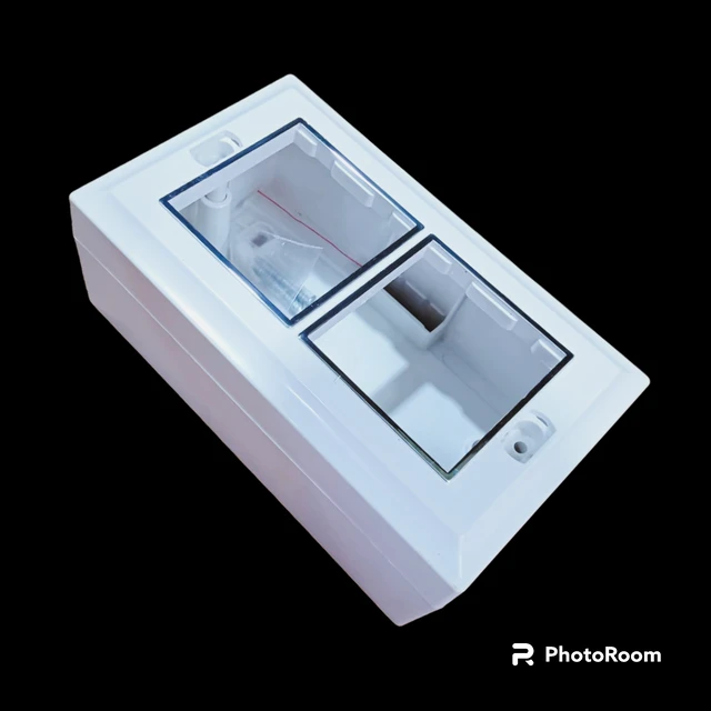 SURFACE 4 MODULAR GANG BOX - WHITE CROME