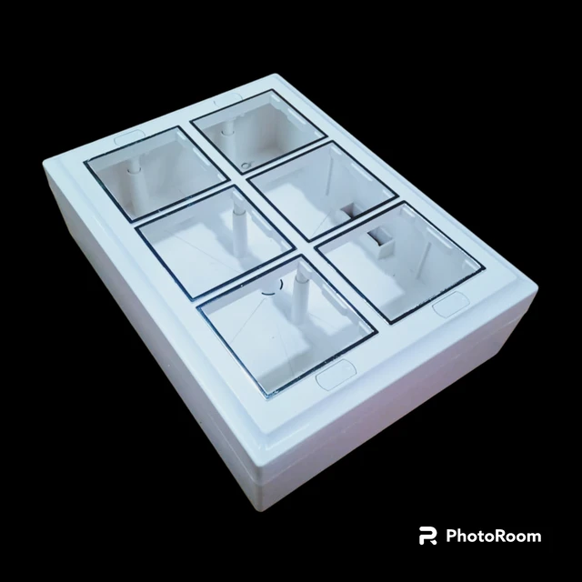 SURFACE 12 MODULAR GANG BOX - WHITE CROME