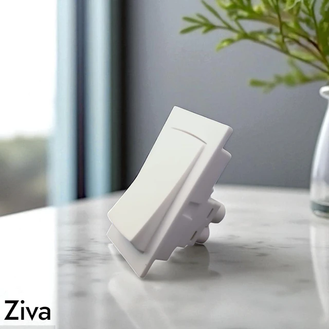 ANCHOR ZIVA 6A. 1 WAY SWITCH , 1M ( WHITE ) - WHITE