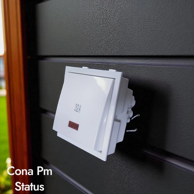 STATUS 32A. D P SWITCH , 2M ( WHITE )
