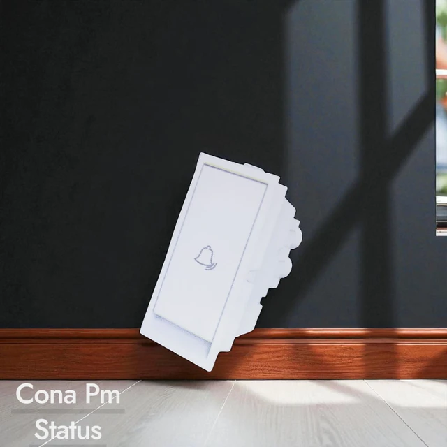 PM CONA STATUS FLAT 6A. BELL PUSH SWITCH , 1M ( WHITE ) - WHITE