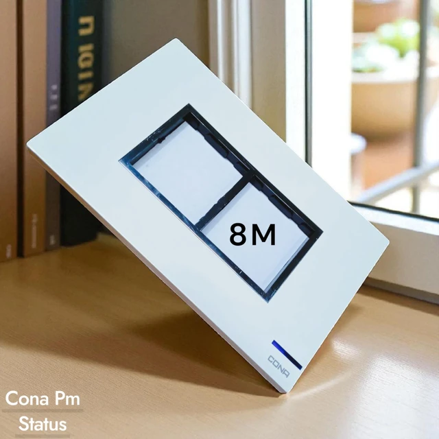 STATUS SMART WOOD 8 MODULAR COVER PLATE - SNOW WHITE