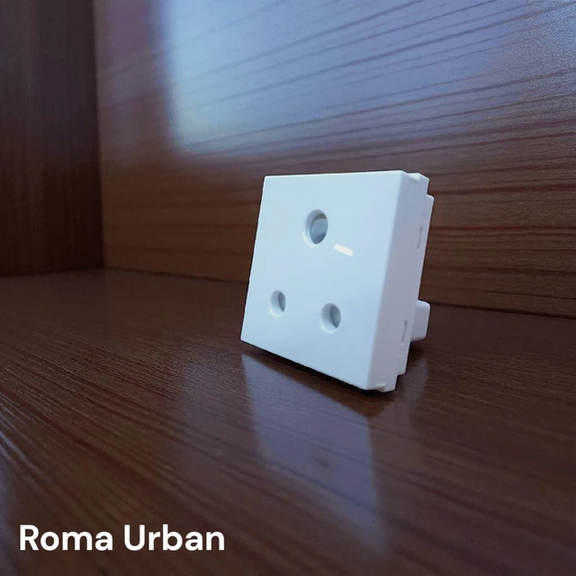 ROMA URBAN 6A. 3 PIN SOCKET ROUND, 2M ( WHITE )