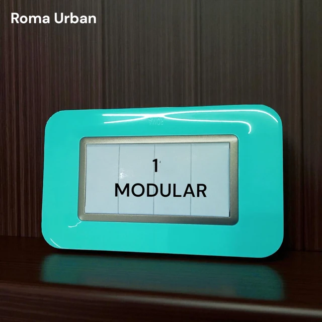 ANCHOR ROMA URBAN 1 MODULAR COVER PLATE WITH BASE FRAME ( SEA BLUE ) - SEA BLUE