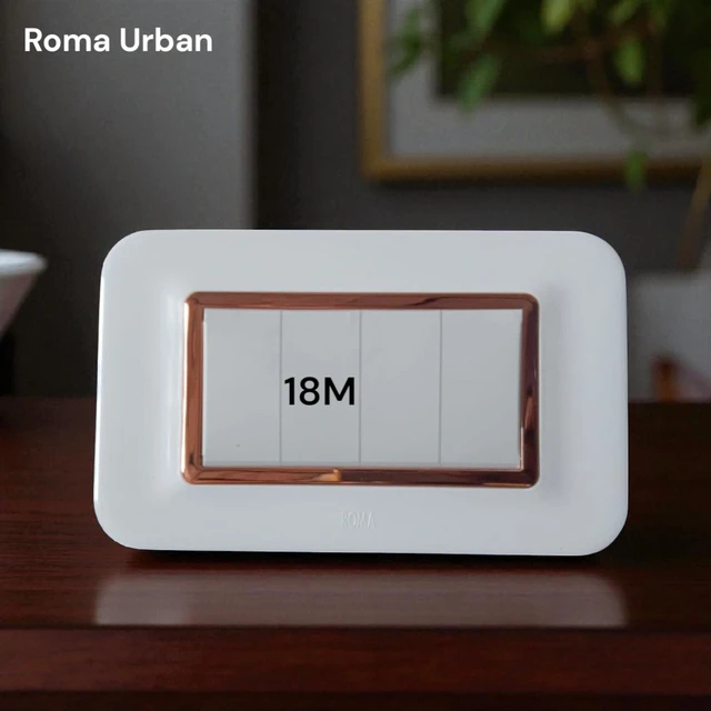 ROMA URBAN 18 MODULAR COVER PLATE WITH BASE FRAME (COPPER WHITE )