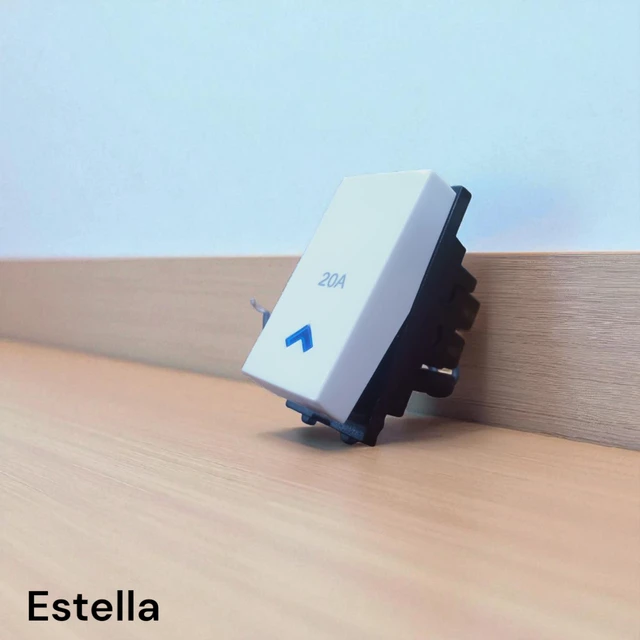 PM CONA ESTELLA 20A. 1 WAY SWITCH , 1M ( WHITE ) - WHITE
