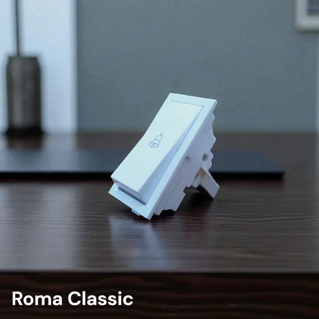 ROMA CLASSIC 10A. BELL PUSH SWITCH , 1M ( WHITE )